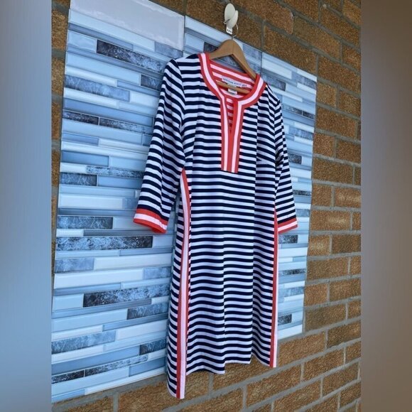 Gretchen Scott The Hinckley Jersey Split Neck Dress XL - Picture 4 of 13